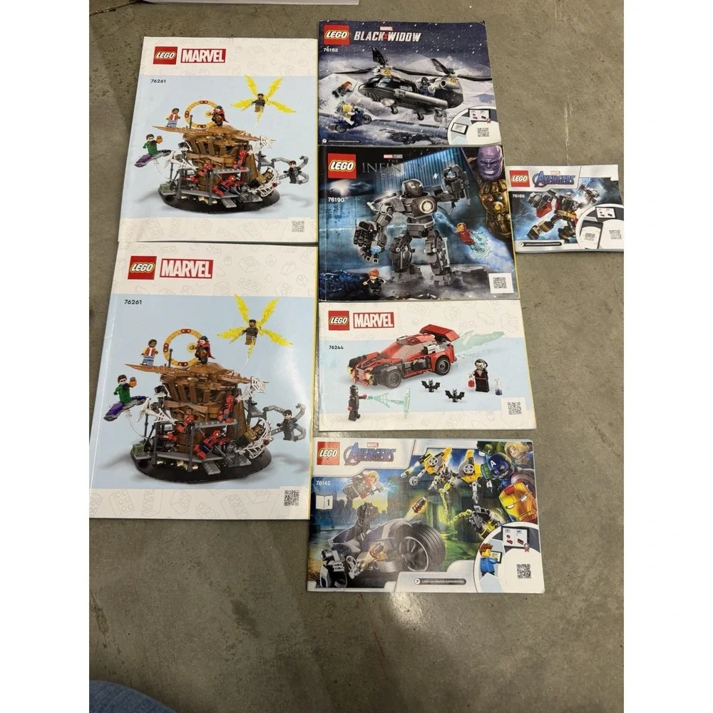 LEGO Marvel Instruction Manual Lot 76261 76190 76162 Avengers‎ Spider-Man